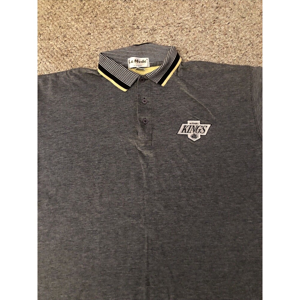 Vintage NHL LA Kings Golf Shirt XL Gray Kings Wives for Kids Foundation